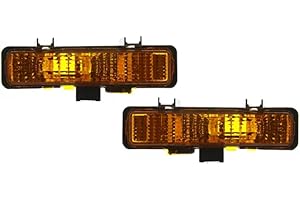 CARLIGHTS360 For Chevy S10 Blazer Parking/Signal Light Assembly Unit 1983-1994 Pair Driver and Passenger Side | GM2520109 + GM2521109