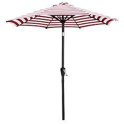 ABCCANOPY Durable Patio Umbrellas 10' Red&White
