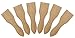 BICB Wooden Raclette Spatula for Non-stick Pans | Baking Utensils Set | Kitchen Tools & Gadgets - Great Bakeware for Cooking and Decorating (Set of 6)