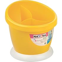 Nayasa Jerry Plastic Cutlery Stand, Yellow