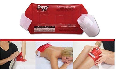 Multi-Purpose 6"x9" Reusable Instant Heating Pack - Use As A Body Wrap Or Compress for Back, Knee, Shoulder, Neck and Muscle Sprains. Flexible Strap for Comfortable Fit.