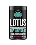 Lotus All Natural Pre Workout Supplement for Men and Women, Natural Flavors and Sweeteners, Vegan, No Caffeine, Hydrate, Pump Enhancer, Improve Performance and Endurance - 30 Servings