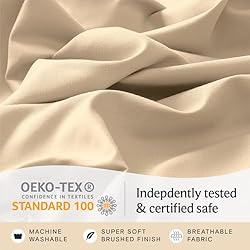 LuxClub 6 PC Queen Sheet Set, Bed Sheets Queen