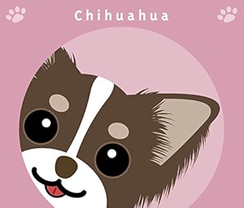 Amazon 見つめる チワワ ロング チョコ タン ブレーズ 犬 ステッカー ピンクバック デザイン表札ドットコム カー用品 通販