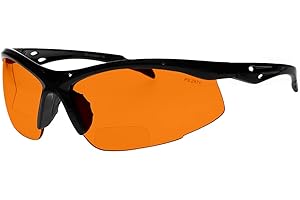 PHILLIPS SAFETY PRODUCTS, INC. Bifocal Safety Glasses SB-9000 with Orange Lenses