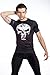 Red Plume Men's Compression Shirt, Fitness Sports Skull T-shirt Short Sleeve (L)