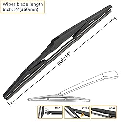 AUTOBOO 26"+17" Windshield Wipers with 14" Rear