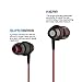Earphones With Microphone E626 Premium Earbuds Stereo Headphones Volume Control and Noise Isolating, Made for iPhone, iPod, iPad, Samsung Galaxy, LG, HTC and Many more Red Black