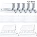 Jovitec 120 Sets Hanging Folder Tabs and Inserts Clear Plastic for Quick Identification of Hanging Files, Easy to Read(2 Inch,White Angle)