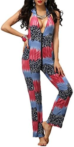 Waooh - Jumpsuit With Central Zip And Collar Bald - BLUE-FUCHSIA, ONESIZE
