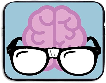 Business Briefcase Sleeve Brain With Glasses Laptop Sleeve Case Cover Handbag For 13 Inch Macbook Pro/Macbook Air/Asus/Dell/Lenovo/Hp/Samsung/Sony/Women &amp; Men