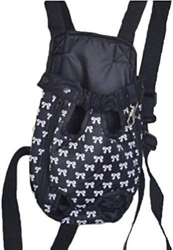 Black Butterfly Pattern Portable Pets Dog and Cat Backback (L:5038cm)