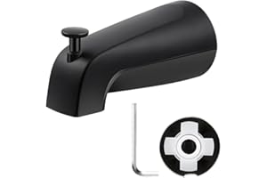 Metal Bathtub Faucet RUIFUNETEK Heavy Duty Tub Spout with Pull-Up Diverter, Universal 1/2" IPS Inside Thread Concealed Bathtu