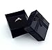 Glitterymall 12pcs Black Color Cube Cardboard Jewelry Bangle Gift Rings Earrings Boxes Cutely Small Gift Box with Satin Ribbons Bownot, White or Black Foam insert