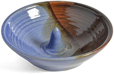 Holman Pottery Microwave Omelet Dish, Blue Earth