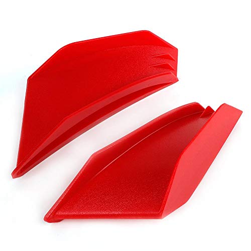 Suuonee Fairing Wing,1 Pair Universal Motorcycle Winglet Aerodynamic Wing Kit [Red]