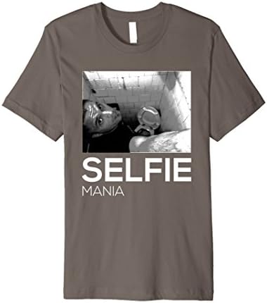 Men's Selfie Mania - The Selfie-Stick Accessory Graphic T-Shirt 2XL Asphalt