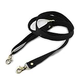 Wento 1pcs 31''-57'' Webbing Shoulder Cross Black Bag Strap,Band width 0.78'',replacement Cross Body Purse Straps,Black canvas purses straps WTD33 (Black)