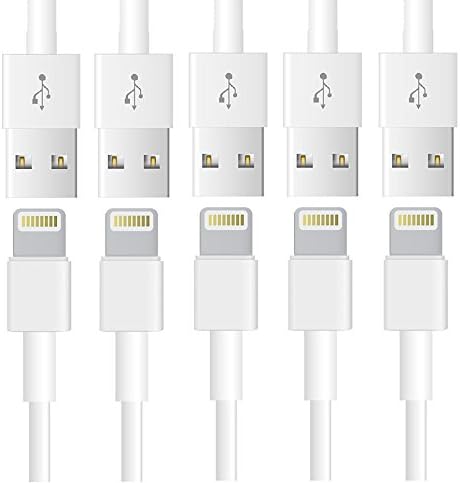 iPhone Cable,5Pack 3FT Charging Cord - Nylon Braided USB Lightning Charger for iPhone 7,SE,5,5s,6,6s,6 Plus,iPad