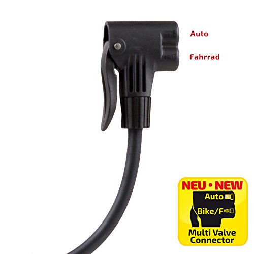 [- Premium double barrel foot air pump with manometer 10 BAR 140PSI HEYNER Pedalmax  -]