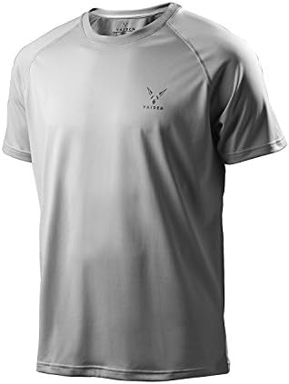 BoltX Men's Tall Sports T-Shirt | Workout Shirts for Men | Anti-Odor, Moisture Wicking, Quick Dry (Grey, Medium)