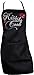 Women's Crystal Kiss The Cook Rhinestone Bling Kitchen Cooking Bib Apron (Black)