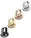 FIBO STEEL 13MM Stainless Steel Small Hoop Earrings for Men Women Huggie Earrings CZ Inlaid RG
