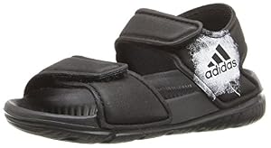Image of adidas Boys' Altaswim I Sandal, Black/White/Black, 4 M US Toddler