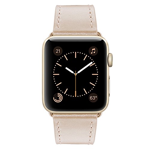 For apple watch band, covery 38mm iwatch band soft genuine leathe…