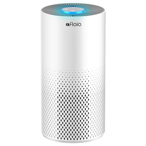 Afloia Air Purifiers for Home Bedroom Large Room Up to 1076 Ft², 3-Stage Filter Cleaner Odor Eliminator, Remove Pets Dust Dander Hair Allergy Mold Pollen Smoke Smell, Quiet 22 dB, 7 Colors Night Light