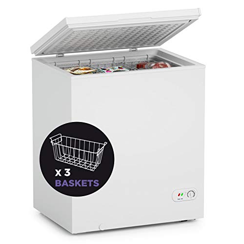 Northair Chest Freezer 5 Cu Ft with 3 Removable Baskets Reach In