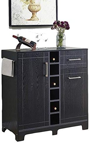 Contemporary Multi-Function Bar Cabinet Inspire You Luxury New Gift for Your Home Kitchen Living Room Dining Room Mixing Cocktail Table Vintage Adjustable Shelves Sideboard Wine Storage Rack 36.8"(H)