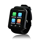 Yuntab Mobile U8 Watch SmartWatch Bluetooth 3.0 Silicone Wristband for Apple iOS smartphone iphone 4 / 4S / 5 / 5C / 5S / 6 Android Samsung S2 / S3 / S4 / Note 2/3 Note HTC Nokia (Black)