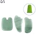 Gua Sha Jade Tools 3Pcs Natural Jade Guasha Board for Facial Skincare Ultra Smooth Edge Gua Sha Scraping Massage Tool Home Physical Therapy Tools for SPA Acupuncture Therapy Trigger Point Treatment