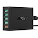 Quick Charge 2.0 AUKEY 5-Port USB Charger for Galaxy S8/S7/S6/Edge, Note 4/5, iPhone, Nexus and More | Qualcomm Certified