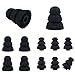 ALXCD Triple Flange Ear Tips, 6 Pairs (S/L) Size Triple Three Flange Noise Isolate Silicone Replacementl Cushion Ear Bud Tips with 4mm Connector Hole, Fit for Most In Ear Earphone (Black)[Small/Large]