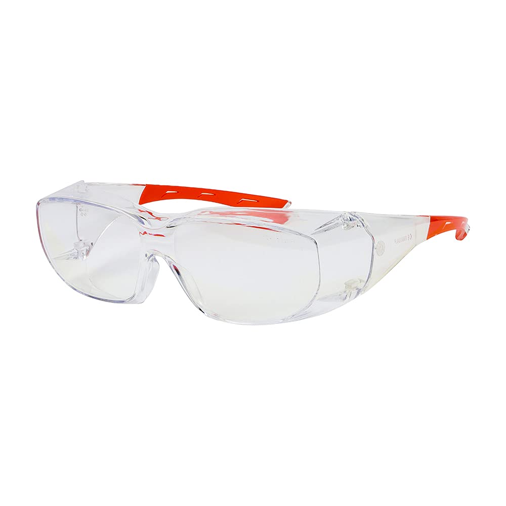 TIMCO Slimfit Overspecs Safety Glasses - Comfortable overspec glasses to provide a low profile solution when used with spectacles - Clear