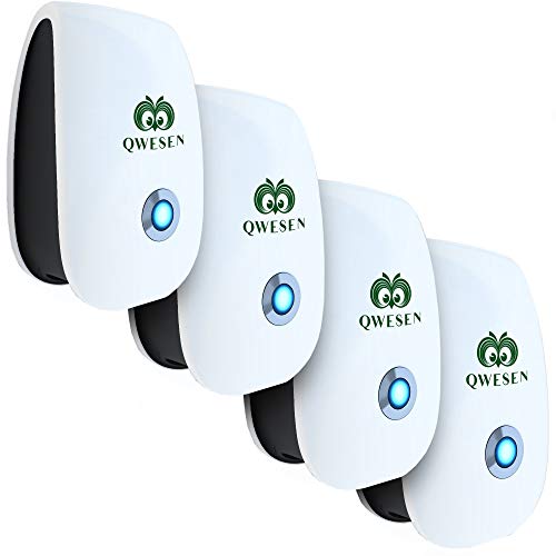 Ultrasonic Pest Repeller | Best Pest Control Ultrasonic Repellent - Set of 4 Electronic Pest Control - Pest Reject - Plug in Home Indoor Repeller - Get Rid of Mosquitos, Insects, Ants, Fleas, Gophers