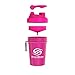 SmartShake LITE Bottle, 20 oz Shaker Cup, Neon Pink