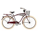 Huffy Bicycles 26646 Men's Deluxe Cruiser Bicycle, Dark Brandywine, 26-In.