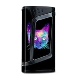 Skin Decal Vinyl Wrap for Smok Alien 220w TC Vape Mod stickers skins cover/ Colorful Galaxy Space Cat