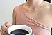quan jewelry Cute Coffee Necklace, Handmade Gifts for Caffeine Coffee Lovers, Featuring Coffee Bean Pendant Charm, Comes with Quote Card, Gifts for Good Friends and Family