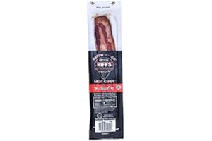 AMPED UP RIFFS SMOKEHOUSE Bacon On The Go by Riffs Smokehouse - SWEET - Pack of 12 Individually Sealed Strips of Bacon