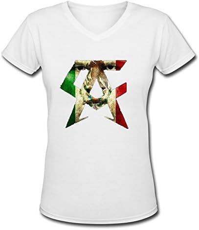 PTTYS Women's Canelo Alvarez V Neck T-Shirt White US Size