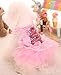 MaruPet Fashion Sweet Puppy Dog Blingbling Princess Skirt Pet Dog Lace Cake Camisole Tutu Dress Pink X-Small