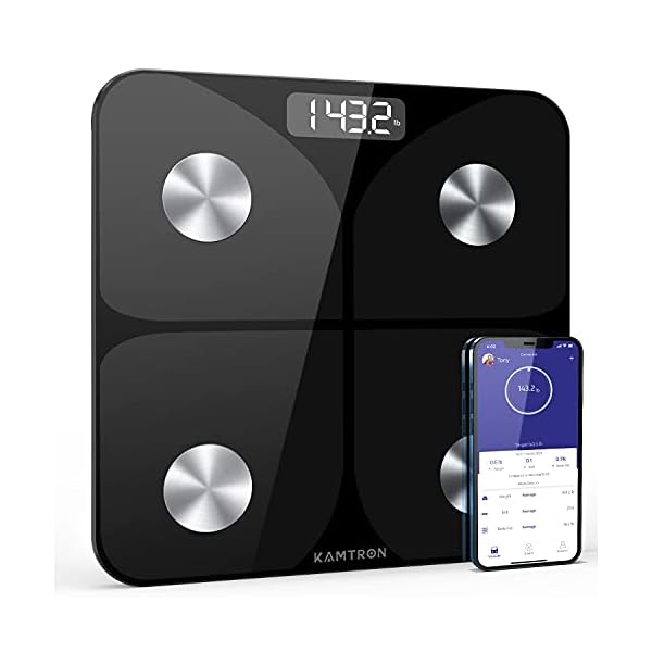 KAMTRON-Scales-for-Body-Weight-Body-Composition-Analyzer-Monitor-Bathroom-Body-Fat-Scales-High-Precision-Measuring-for-BMI-Visceral-Fat-Muscle-Body-Age-etc-Smart-APP-for-Fitness KAMTRON Scales for Body Weight - Body Composition Analyzer Monitor Bathroom Body Fat Scales, High Precision Measuring for BMI, Visceral Fat, Muscle, Body Age etc, Smart APP for Fitness