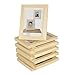 Wallniture Alps DIY Wall Decor Picture Frames 4x6 Inch Photos Table Top Display or Wall Mount, Set of 10 Natural Finish
