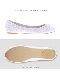 Gold Toe Lauren Womens Lace Comfort Ballet Flat,Dressy Formal Bridal Wedding Flats,Womans Dress Shoes for Bride