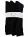 Luxury Divas Black All Cotton 3 Pack Extra Heavy Slouch Socks Made In USA