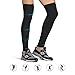 1 Pair Compression Leg Sleeve Non Slip Knee Long Sleeve Leggings for Shin Splints,Running,Medical Care,Travel,Pain Relief for Men and Women (Black, Large)